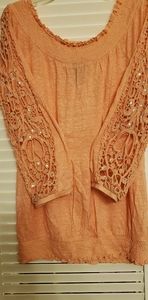 Coral/peach color top